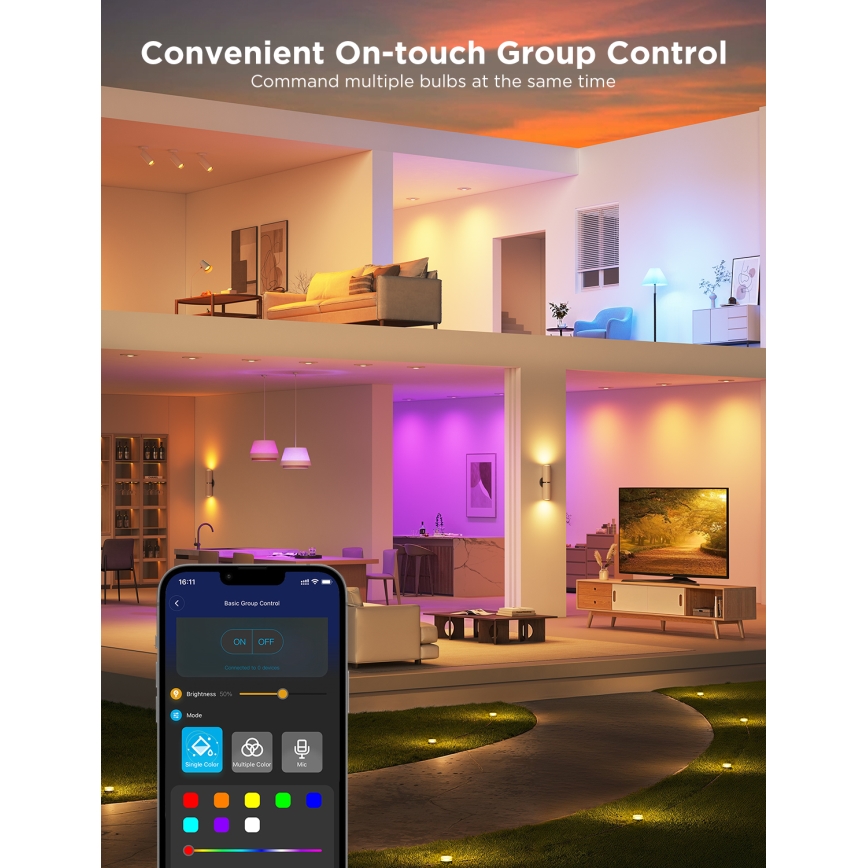 Komplet od 2 LED RGBWW žarulje s mogućnošću prigušivanja MATTER GU10/4,8W/230V 2700-6500K Wi-Fi - Govee