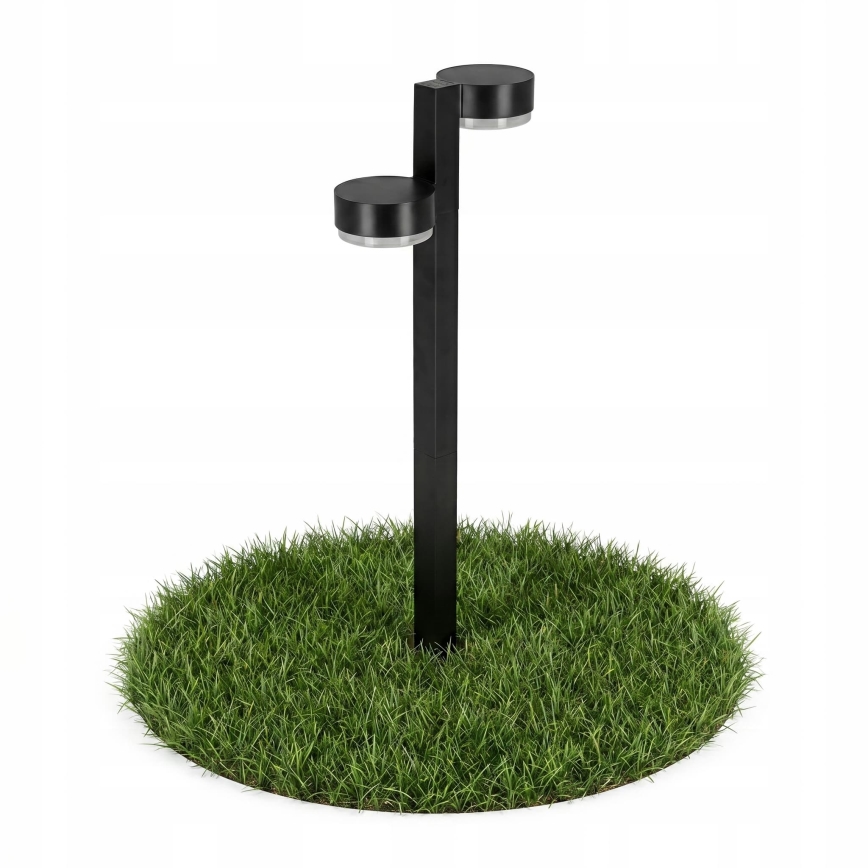 SET 2x LED solarna svjetiljka 2xLED/1W/3,7V 1200 mAh 55 cm IP65 crna