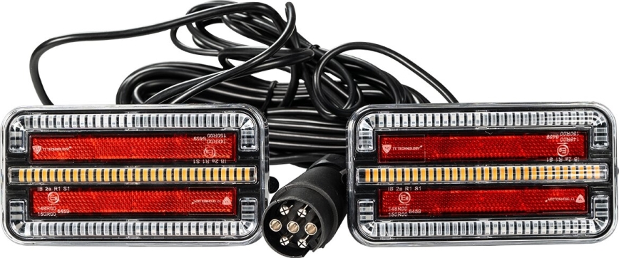 SET 2x LED Svjetlo za prikolicu s dinamičkim pokazivačem smjera LED/12-24V IP65