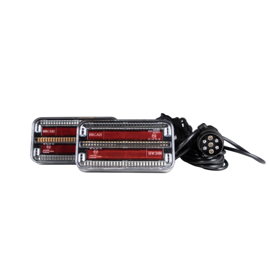 SET 2x LED Svjetlo za prikolicu s dinamičkim pokazivačem smjera LED/12-24V IP65