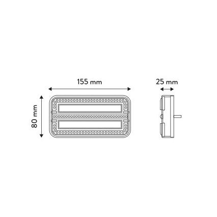 SET 2x LED Svjetlo za prikolicu s dinamičkim pokazivačem smjera LED/12-24V IP65