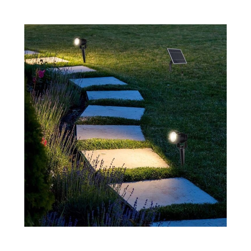 SET 2x LED Vanjska solarna lampa 2xLED/1,2W/3,7V IP65 3000K