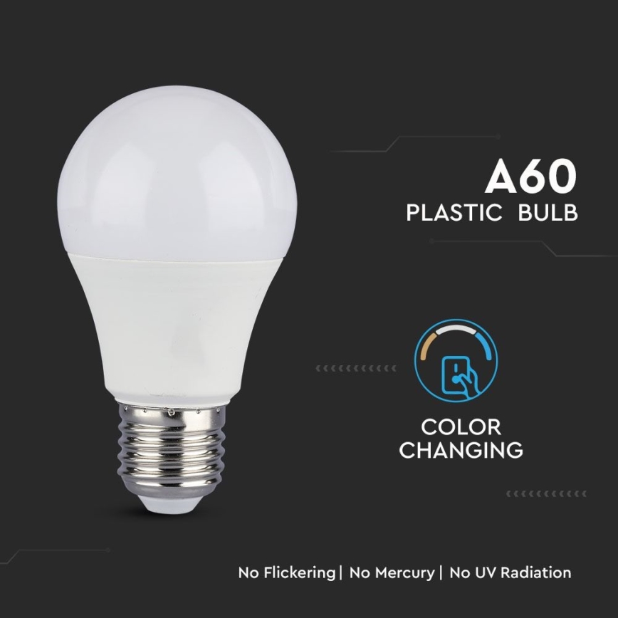 SET 2x LED Žarulja A60 E27/9W/230V 3000/4000/6400K