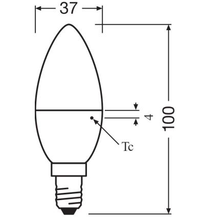 SET 2x LED Žarulja B38 E14/4,9W/230V 3000K - Osram