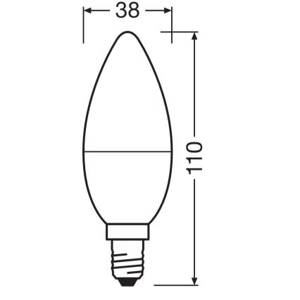 SET 2x LED Žarulja B38 E14/7,5W/230V 3000K - Osram