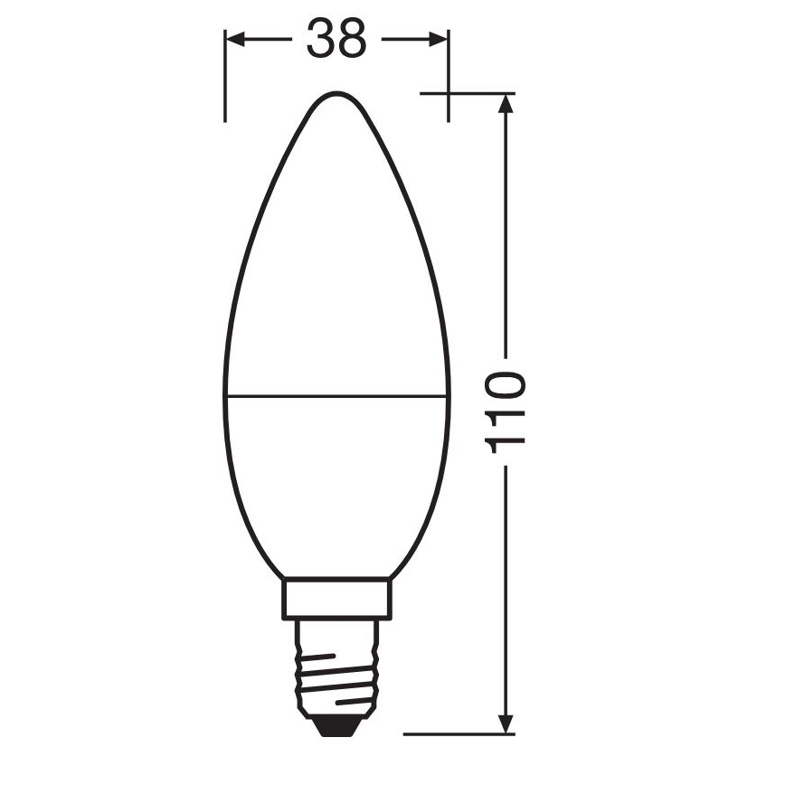 SET 2x LED Žarulja B38 E14/7,5W/230V 3000K - Osram