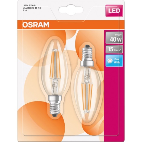 SET 2x LED Žarulja E14/4W/230V 4000K - Osram