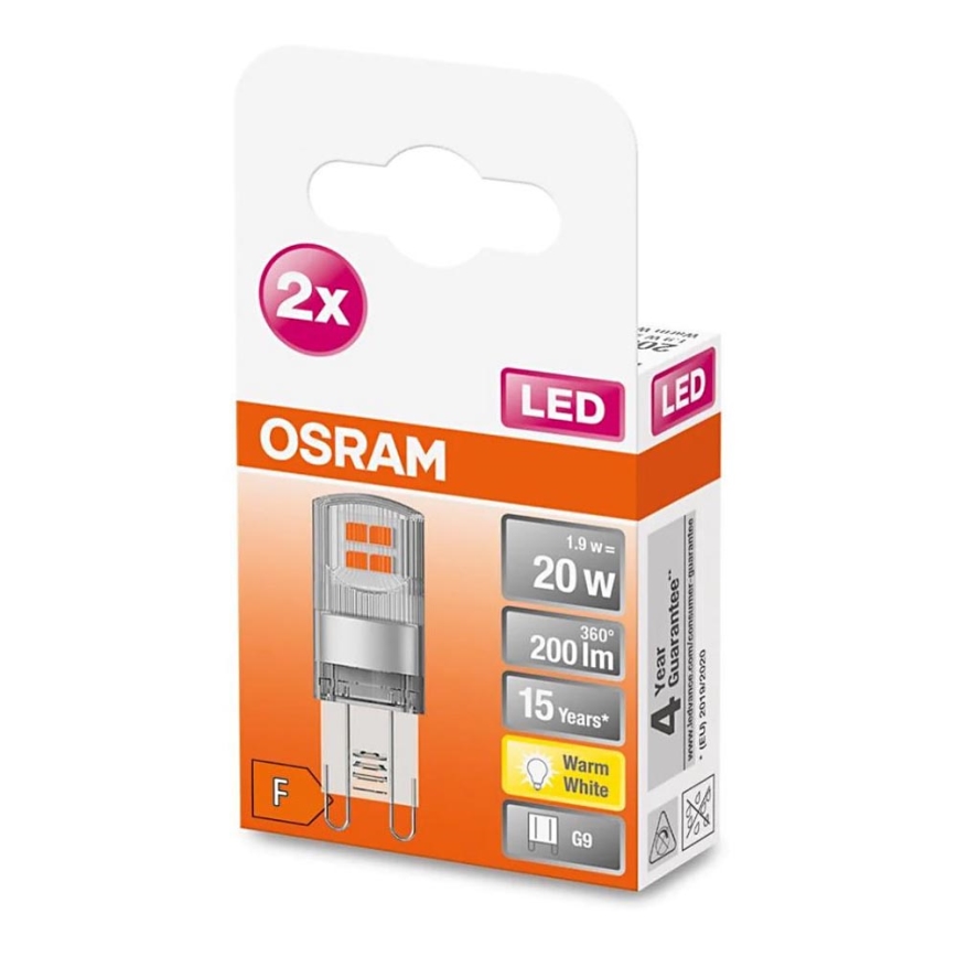 SET 2x LED Žarulja G9/1,9W/230V 2700K - Osram
