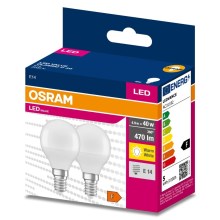 SET 2x LED Žarulja P45 E14/4,9W/230V 3000K - Osram