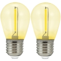SET 2x LED Žarulja PARTY E27/0,3W/36V žuta