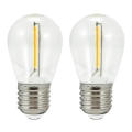 SET 2x LED žarulja PARTY E27/0,5W/36V 2200K