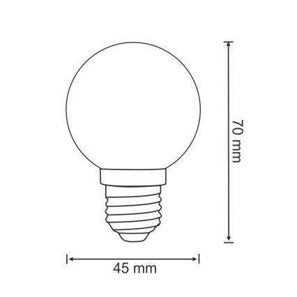 SET 2x LED Žarulja PARTY E27/0,5W/36V bijela