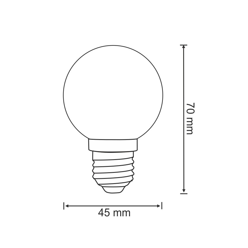 SET 2x LED Žarulja PARTY E27/0,5W/36V bijela