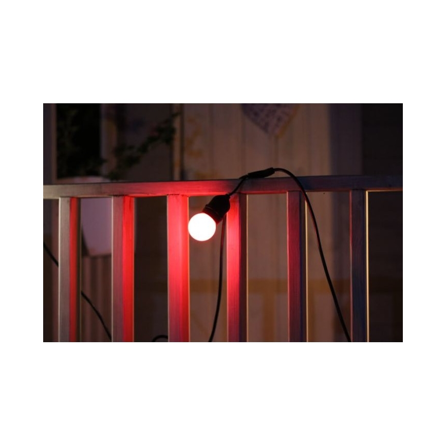 SET 2x LED Žarulja PARTY E27/0,5W/36V crvena