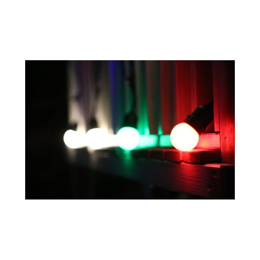 SET 2x LED Žarulja PARTY E27/0,5W/36V crvena