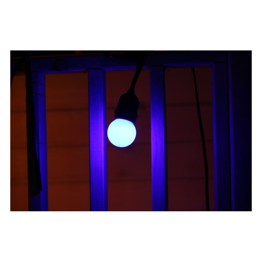 SET 2x LED Žarulja PARTY E27/0,5W/36V plava