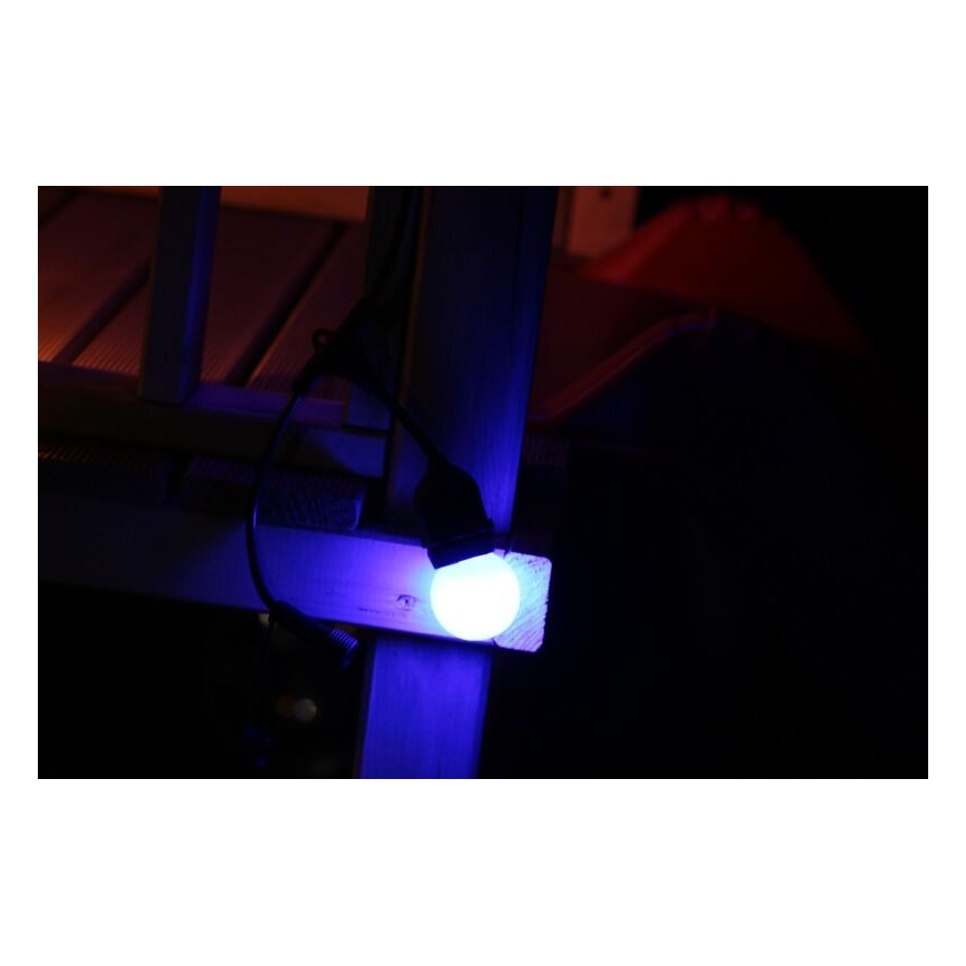 SET 2x LED Žarulja PARTY E27/0,5W/36V plava
