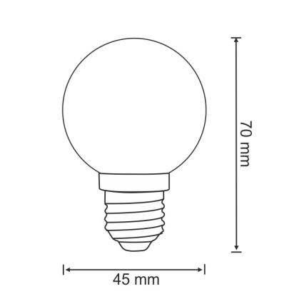 SET 2x LED Žarulja PARTY E27/0,5W/36V plava