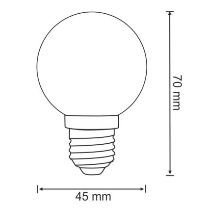 SET 2x LED Žarulja PARTY E27/0,5W/36V zelena