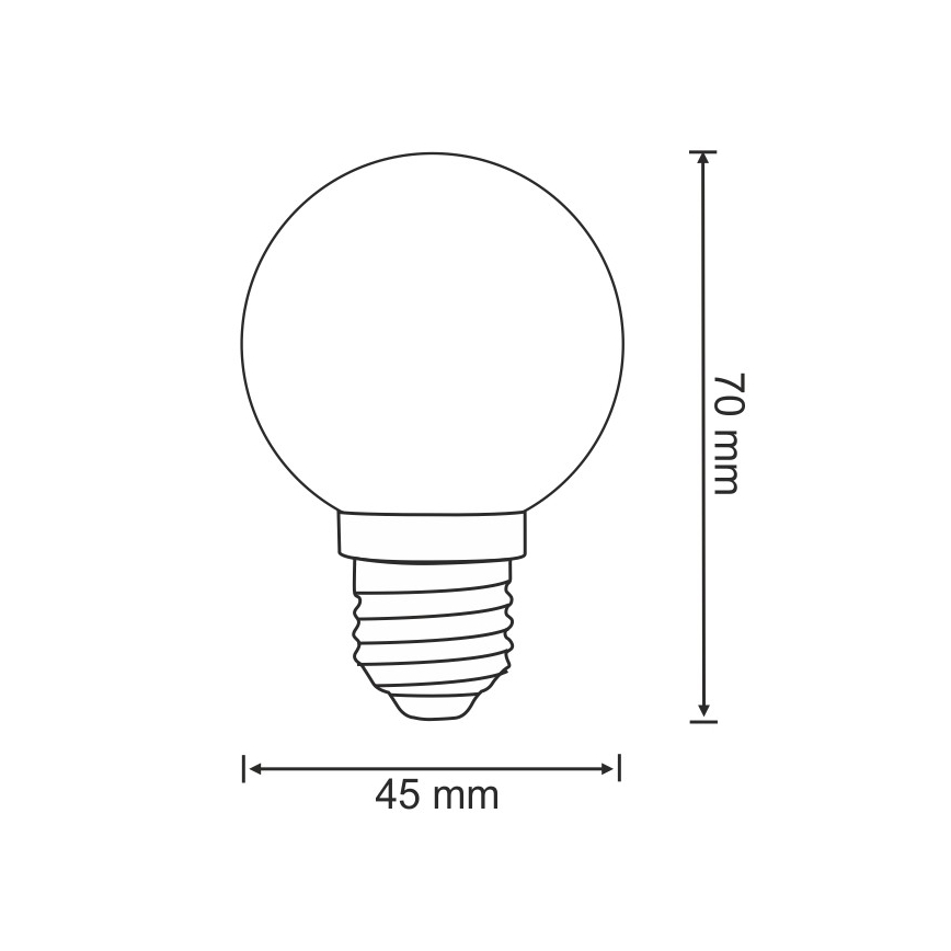SET 2x LED Žarulja PARTY E27/0,5W/36V zelena