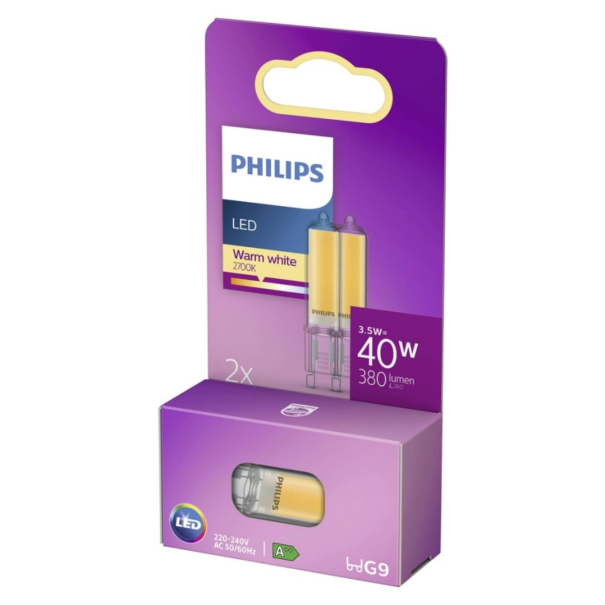SET 2x LED Žarulja Philips G9/3,5W/230V 2700K