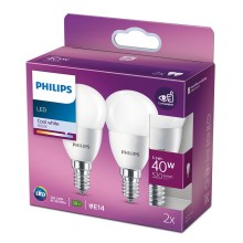 SET 2x LED Žarulja Philips P45 E14/5,5W/230V 4000K