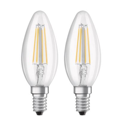 SET 2x LED Žarulja VINTAGE B35 E14/4W/230V 2700K - Osram