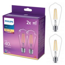 SET 2x LED Žarulja VINTAGE Philips ST64 E27/4,3W/230V 2700K