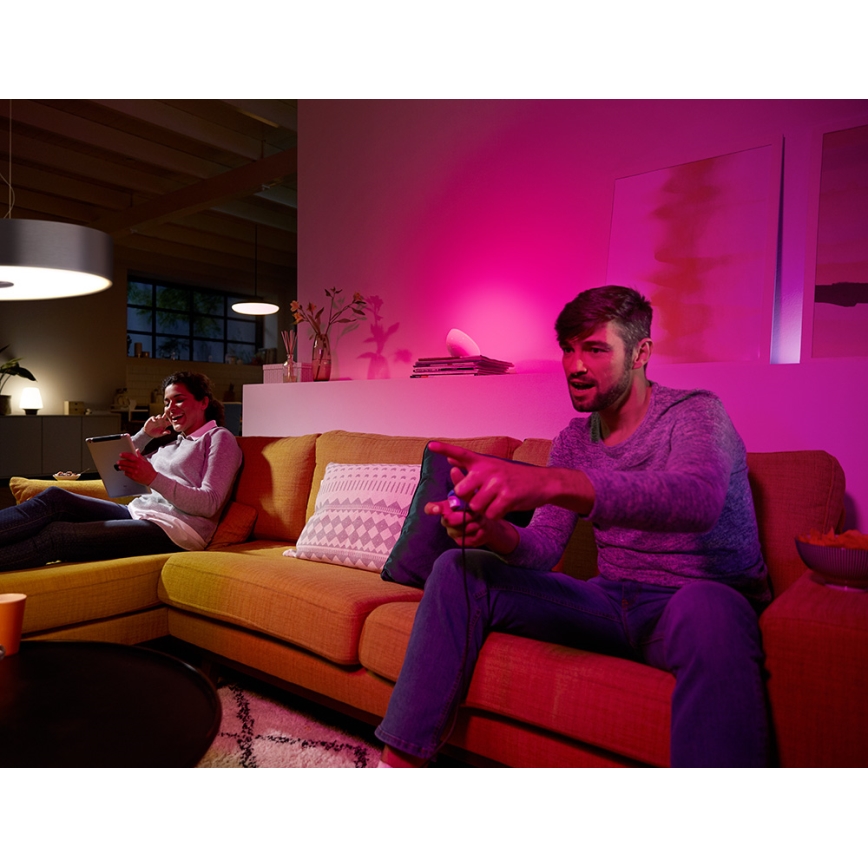 SET 2x LED Žarulja za prigušivanje Philips HUE WHITE AND COLOR AMBIANCE E27/9W/230V