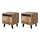 SET 2x Noćni ormarić NORD 45x40 cm hrast wotan/antracit