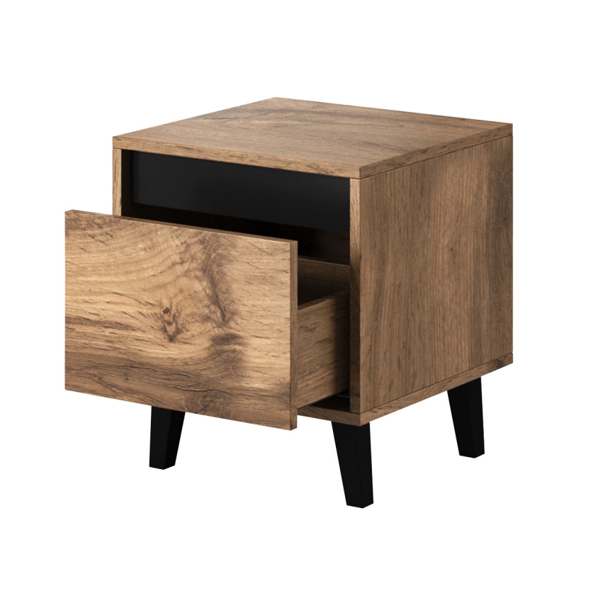 SET 2x Noćni ormarić NORD 45x40 cm hrast wotan/antracit