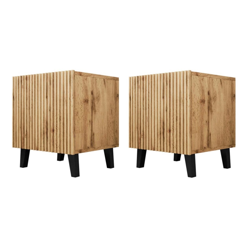 SET 2x Noćni ormarić VAMOS 52x45 cm smeđa