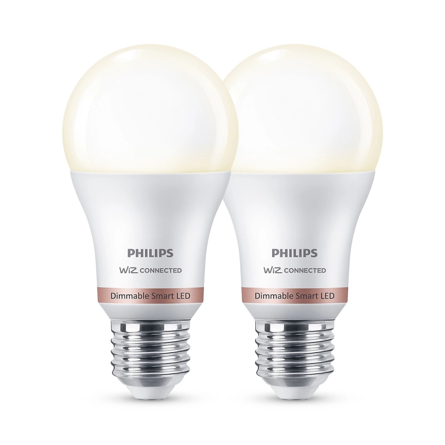 SET 2x LED prigušivačka Philips A60 E27/8W/230V Wi-Fi