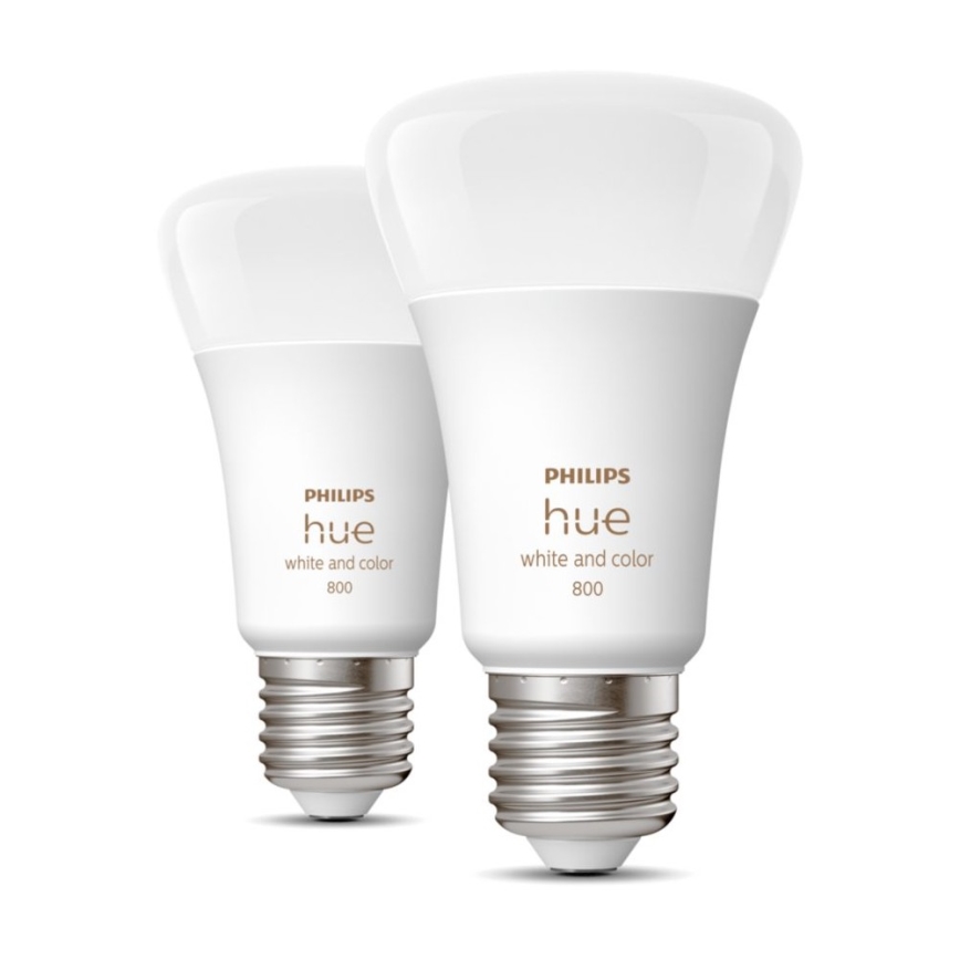 SET 2x LED prigušivačka Philips Hue White And Color Ambiance A60 E27/6,5W/230V 2000-6500K
