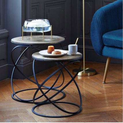 SET 2x Stolić za odlaganje ETNIK