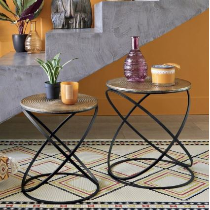 SET 2x Stolić za odlaganje ETNIK