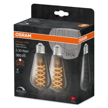 SET 2x prigušive LED žarulje VINTAGE FILAMENT E27/4,8W/230V 2200K - Osram