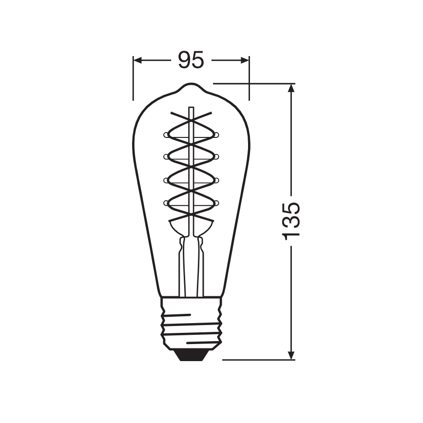 SET 2x prigušive LED žarulje VINTAGE FILAMENT E27/4,8W/230V 2200K - Osram