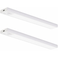 SET 2x punjivo LED osvjetljenje za namještaj sa senzorom pokreta i sumraka VIRO LED/1,2W/3,7V 800 mAh 3000/4000/6500K 30 cm bijela