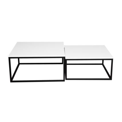 SET 2x Stolić za kavu DUAL bijela/crna