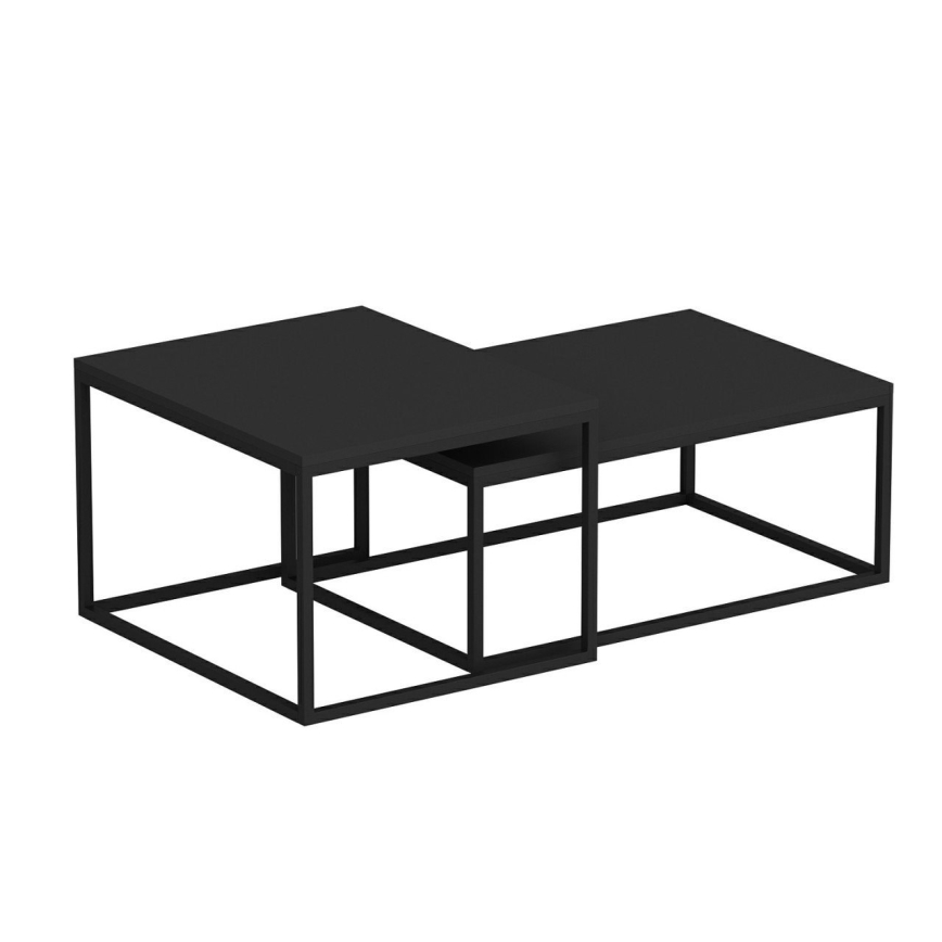 SET 2x Stolić za kavu LEKA crna
