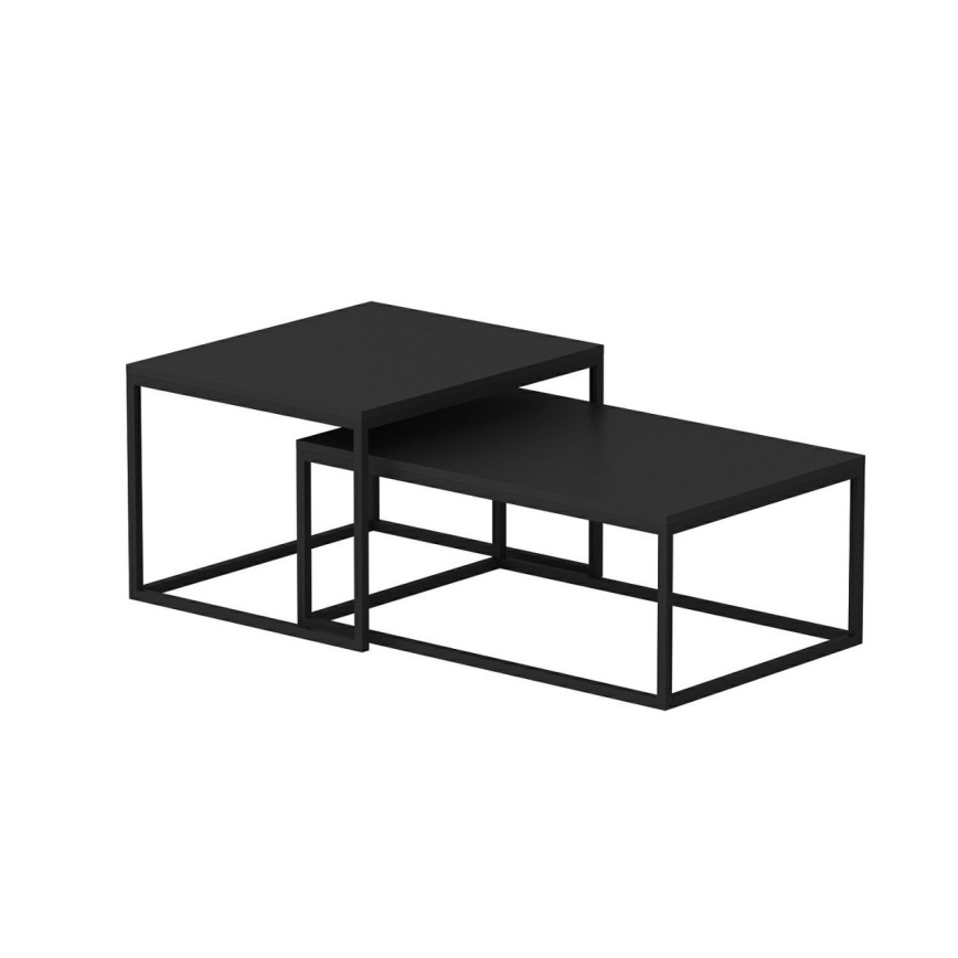 SET 2x Stolić za kavu LEKA crna