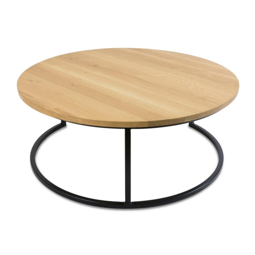 SET 2x Stolić za kavu OAKLOFT 38x90 cm crna/hrast
