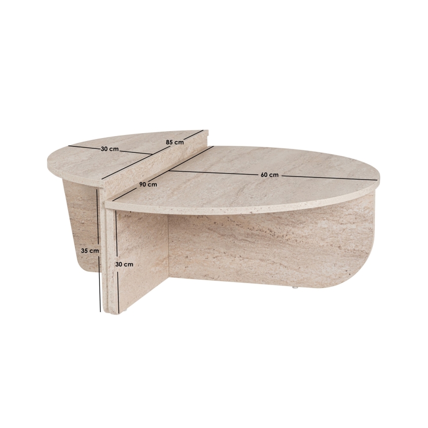 SET 2x Stolić za kavu ORION bež
