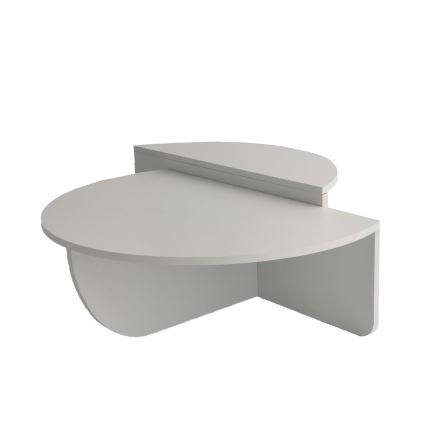 SET 2x Stolić za kavu PODIUM bijela