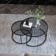 SET 2x Stolić za kavu TOKYO pr. 42/60 cm crna