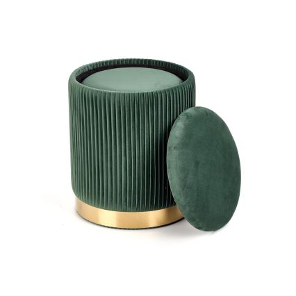 SET 2x Tabure MONTY pr. 36/44 cm zelena/zlatna
