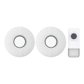 SET 2x Utično bežično zvono 230V/1xA23 IP55 bijela