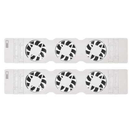 SET 2x Ventilator za radijator 5/230V bijela
