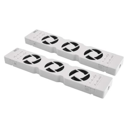 SET 2x Ventilator za radijator 5/230V bijela